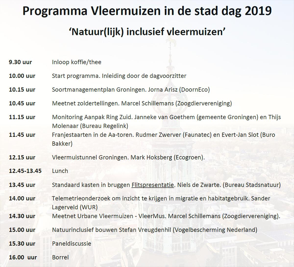 Programma Vleermuizen in de Stad Dag 2019